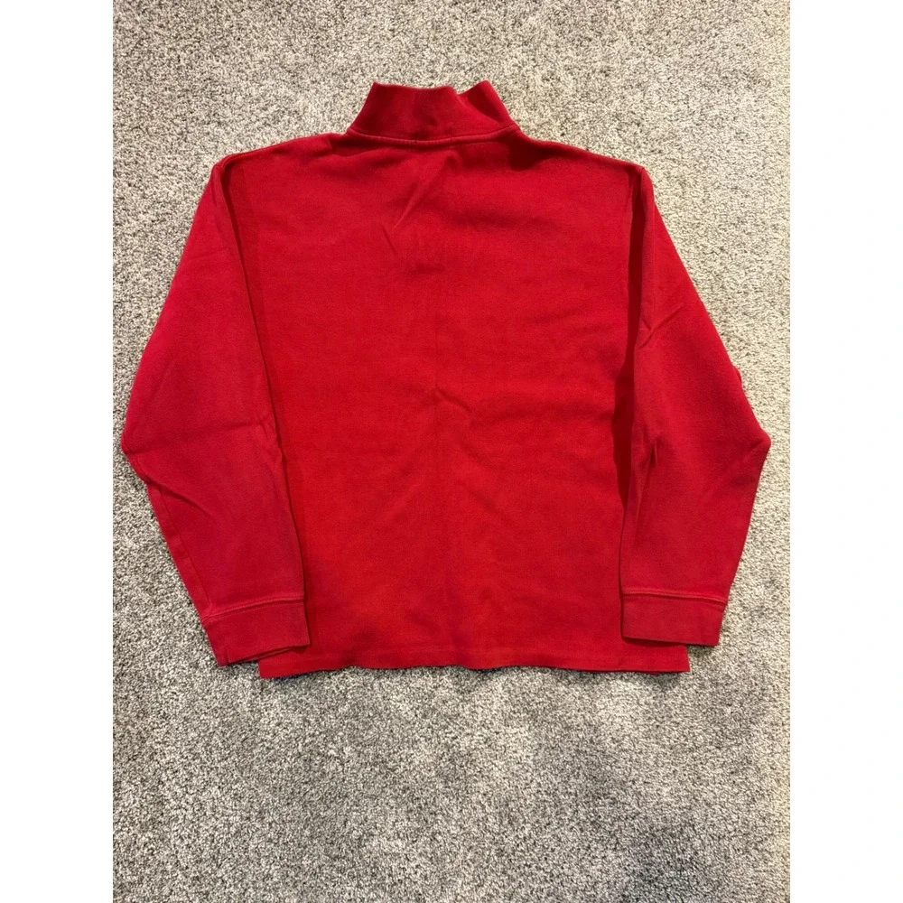 Polo Ralph Lauren Pullover Mens XXL‎ Red Quarter Zip Cotton Pony Logo Mock Neck